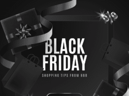 Black Friday words on flyer