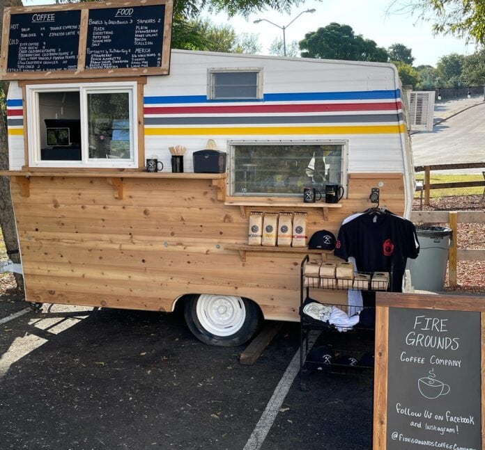 Fire grounds coffee trailer