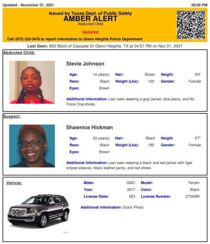 Glenn Heights Amber Alert