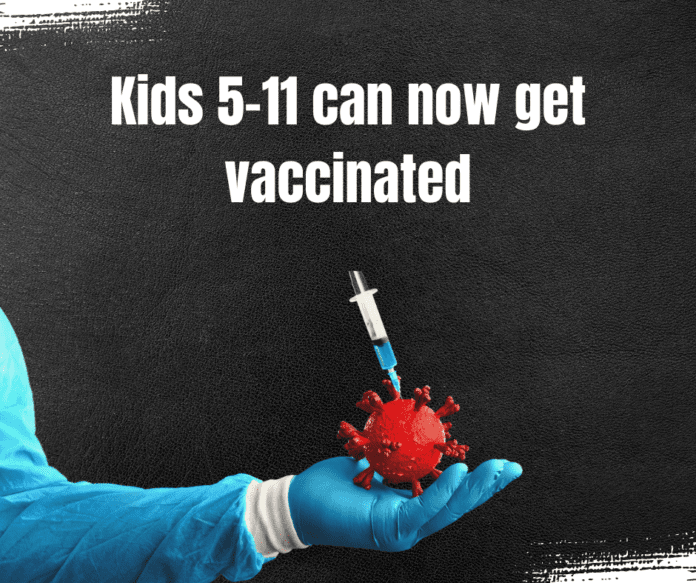 Kids vaccinated poster