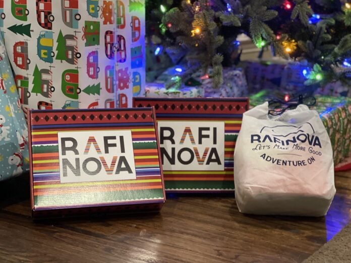 Rafi Nova boxes under Christmas tree