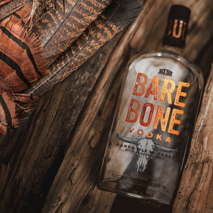 Bare Bone vodka bottle