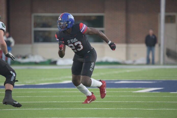 Five-Star recruit Omari Abor had an incredible game with a sack and a fumble recovery for a touchdown.
