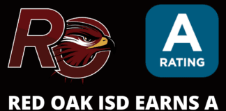 ROISD earns ‘A’ in FIRST Rating Red Oak ISD graphic