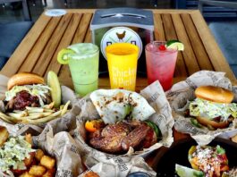 food and drinks on table