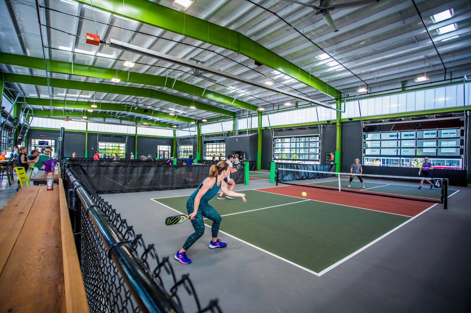 woman playing pickleball