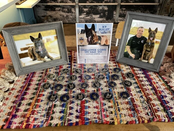 Table with photos of K9