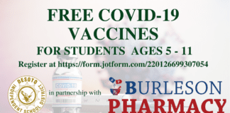 DeSoto ISD Offering Free COVID Vaccines Next Week DeSoto ISD COVID poster