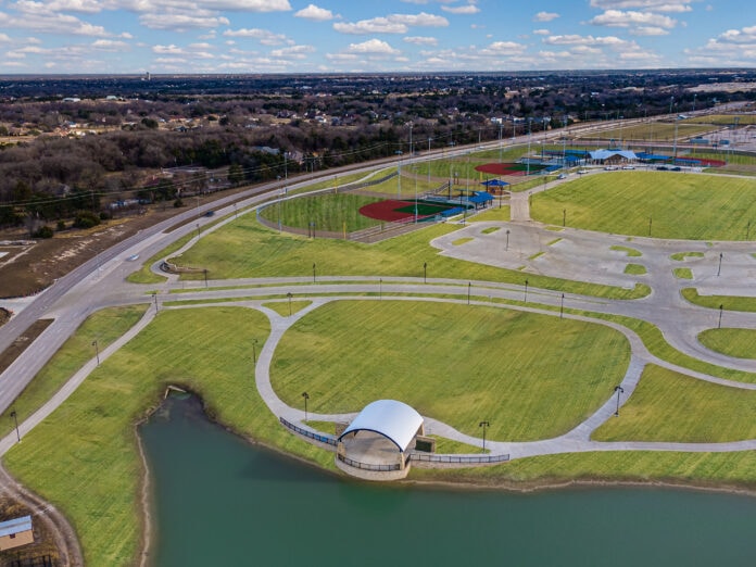 Aerial photo of Midlothian Park