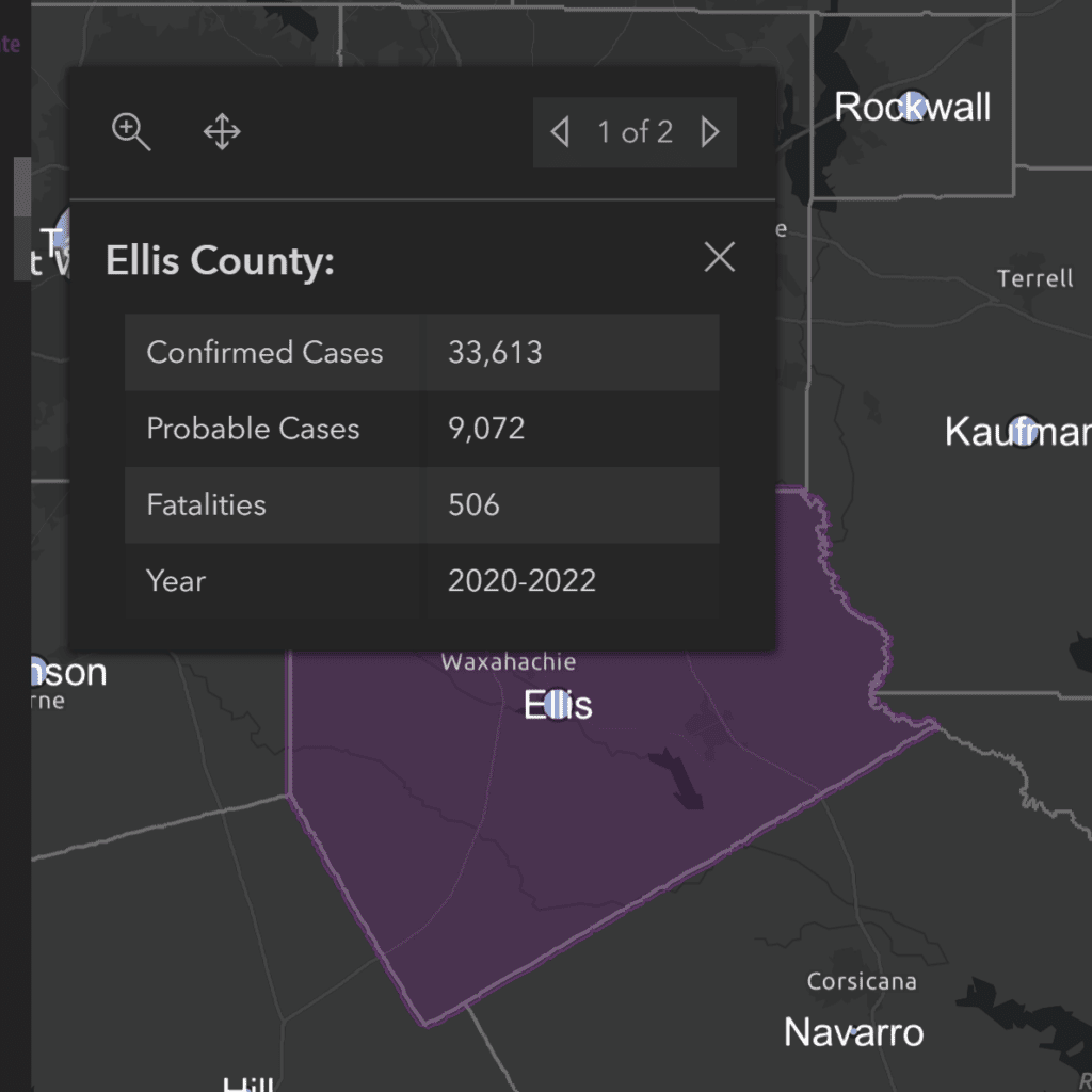 Ellis County COVID cases January 19