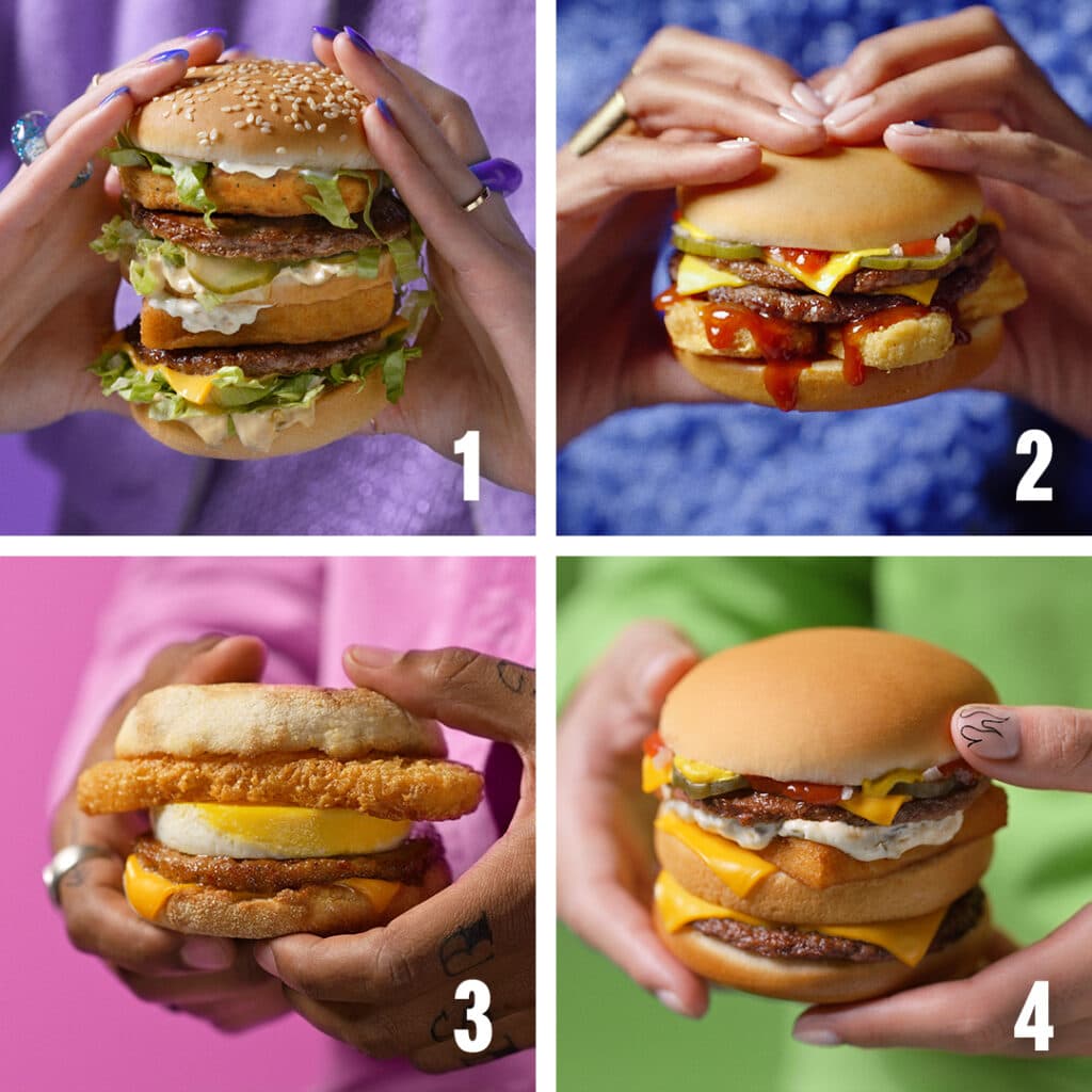 McDonald's sandwiches