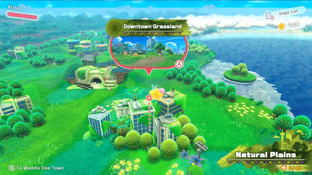 screenshot of Kirby the Forgotten Land
