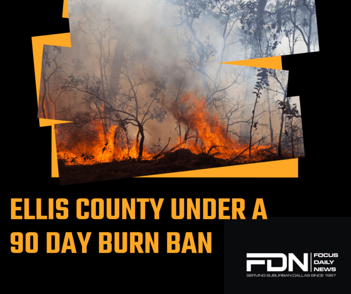 Ellis County Burn Ban flyer