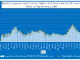 COVID case graph Dallas County