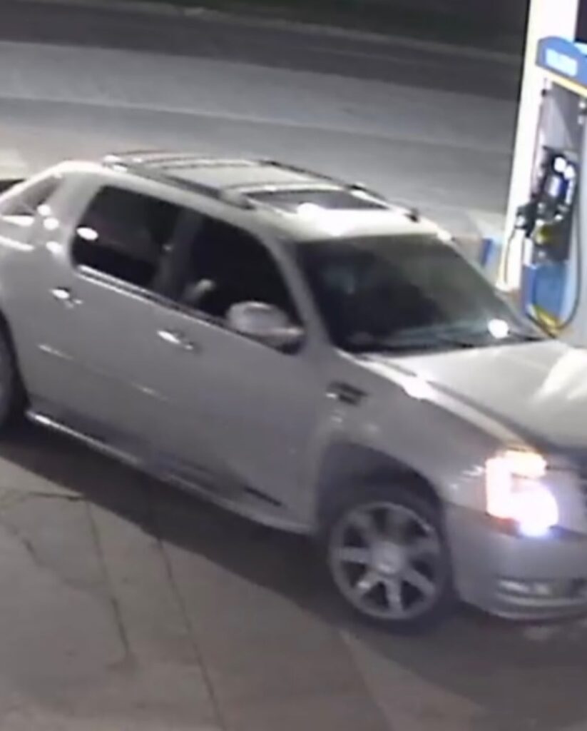 escalade at gas pump