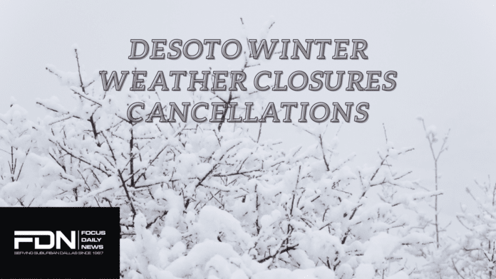 DeSoto winter weather graphic