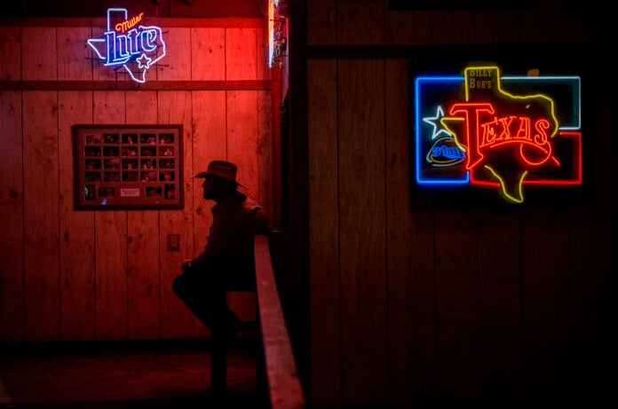 man sitting in bar