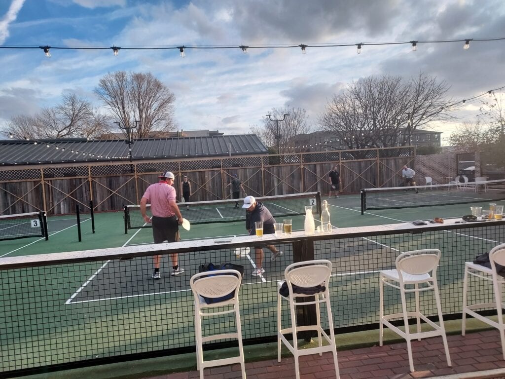 Courtside pickleball court