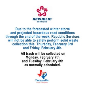 Duncanville trash cancellation