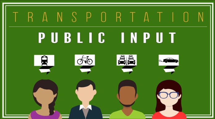Transportation public input graphic