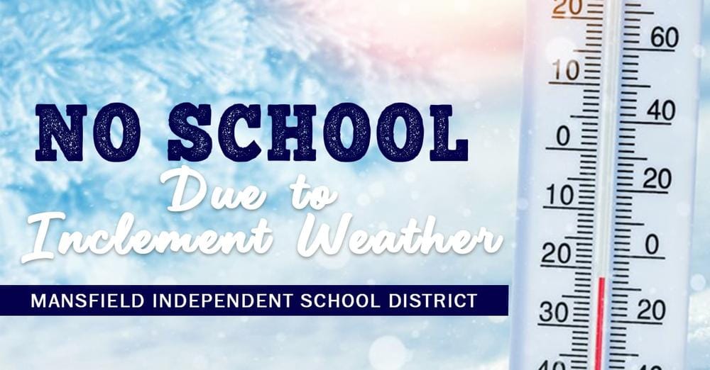 Mansfield ISD no school graphic