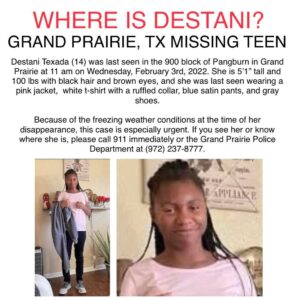 Destani Texada Missing person bulletin