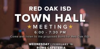 Red Oak ISD To Hold Town Hall Meetings For Information On 2022 Bond Red Oak ISD Townhall graphic
