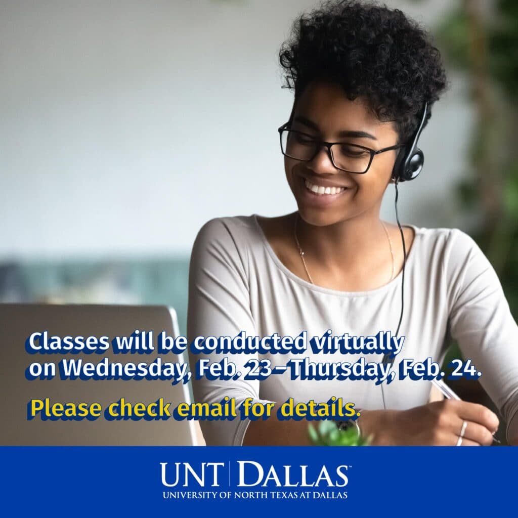 UNT Dallas closure graphic