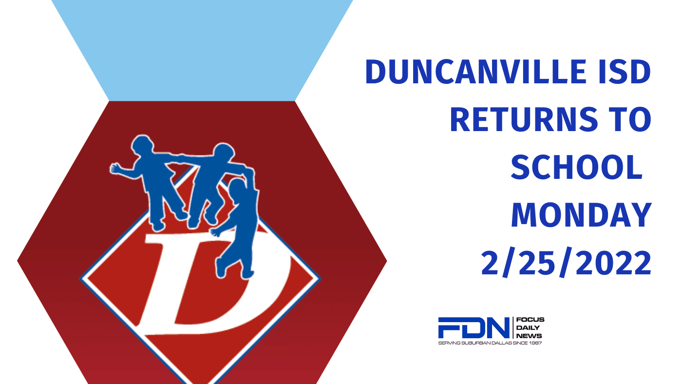 Duncanville ISD Resumes Classes Friday, February 25 Focus Daily News