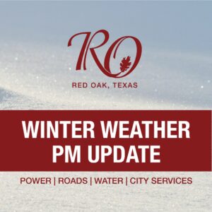 Red Oak winter weather graphic