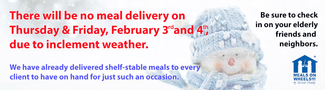 text about meals on wheels closure