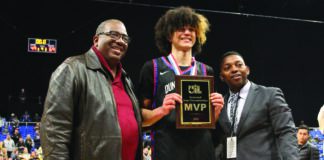 Duncanville Basketball Coaches, Teams Penalized by UIL Anthony Black holding MVP plaque