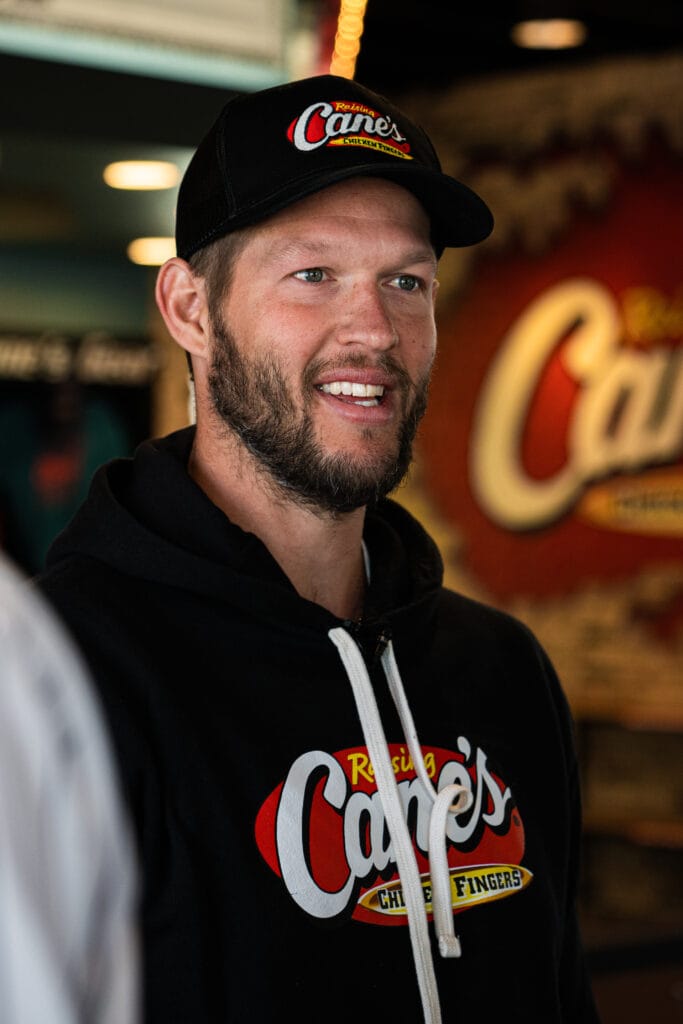 Clayton Kershaw with Cane's hat