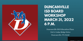 Duncanville ISD Board Will Hold Board Workshop March 31 Duncanville ISD Board workshop