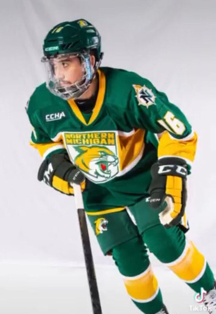 hockey player on ice