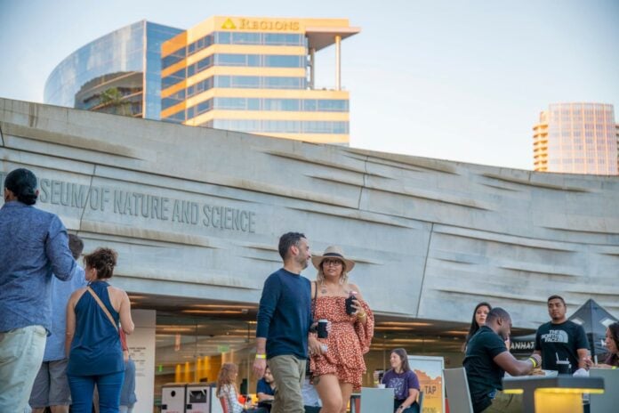 people outside Perot Museum