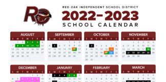 Red Oak ISD 2022-2023 School Calendar Emphasizes Instructional Time In Classroom 2022-2023 Red Oak School Calendar