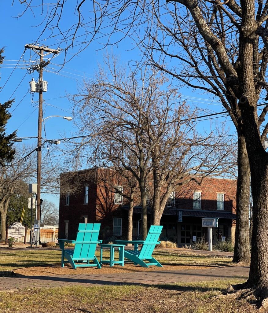 adirondack chairs at park