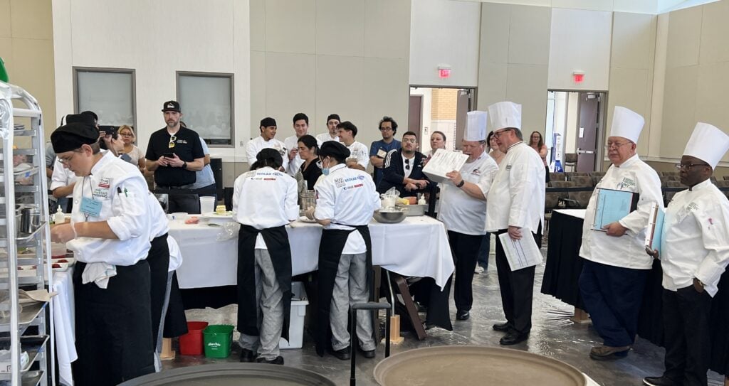 culinary students at competition