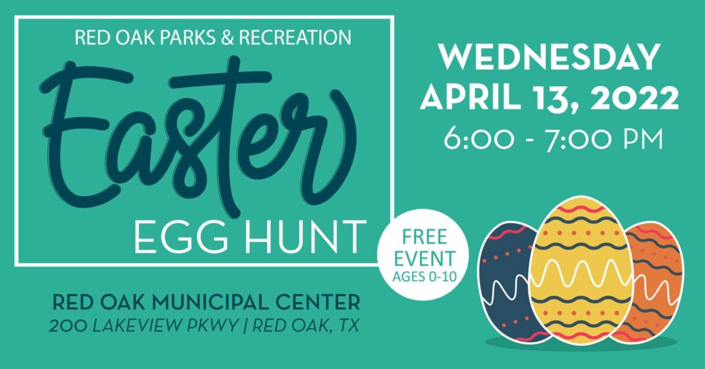 red oak easter egg hunt flyer