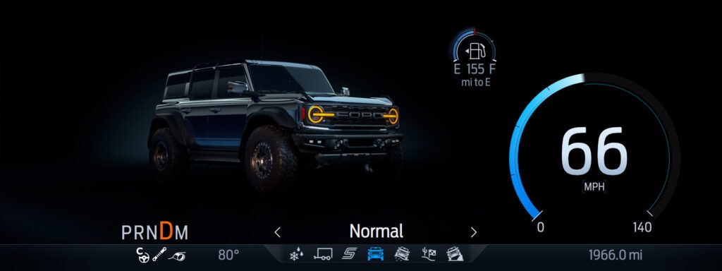 Bronco digital display