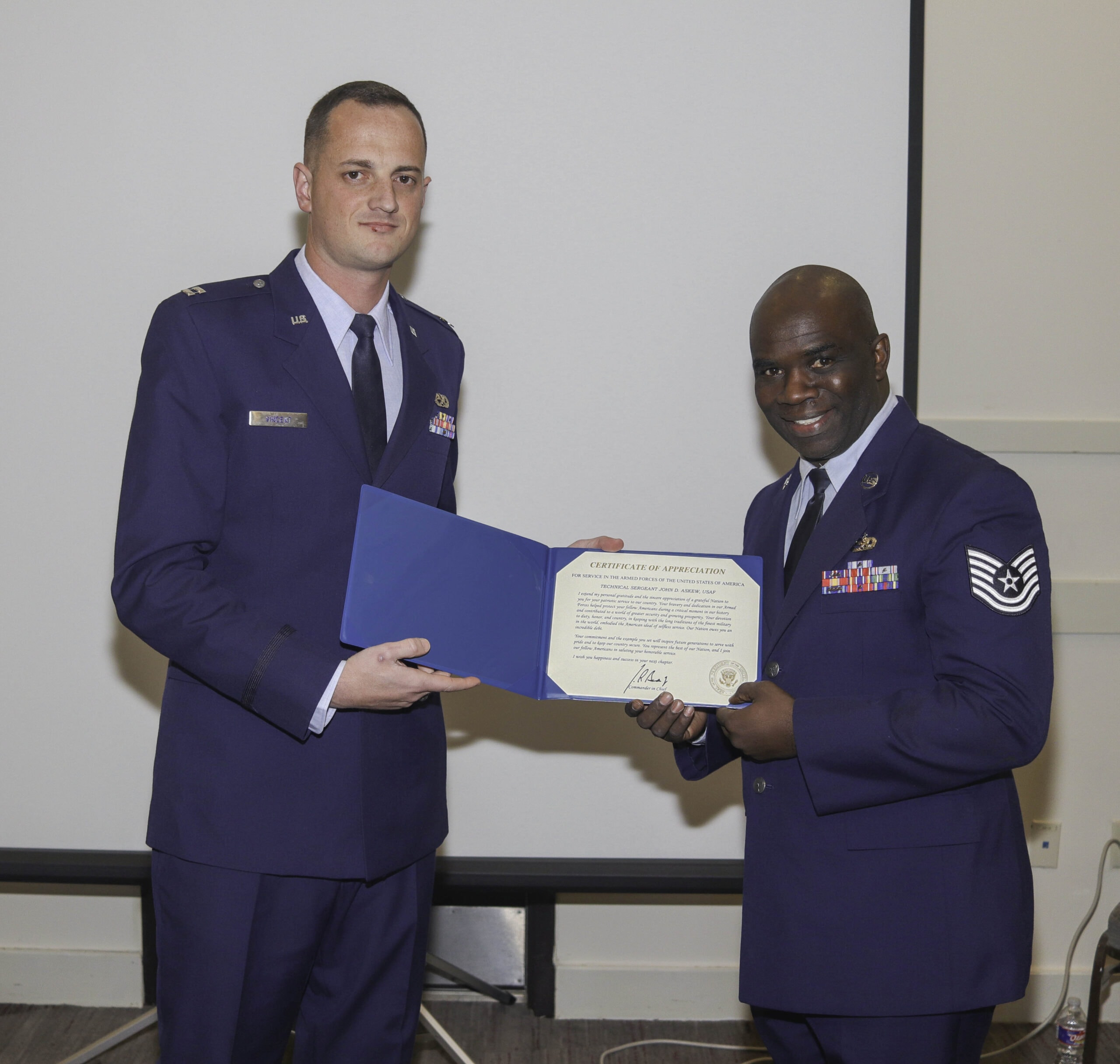 TSgt Askew honored at retirement