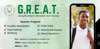 DeSoto ISD Offering Gang Resistance Education & Training This Summer GREAT DeSoto poster