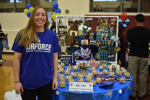 Megan with Air Force board