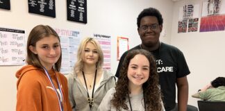 Student Run Journalism Program, Jaguar Media, Awarded For Excellence students holding awards