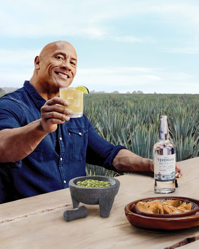 Dwayne The Rock with margarita