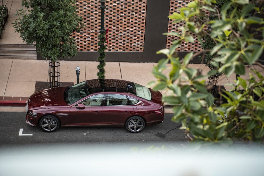 2022 Genesis G80 aerial view