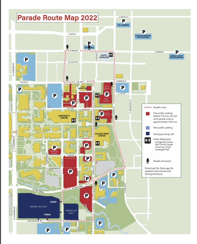 Arlington 2022 4th of July parade map