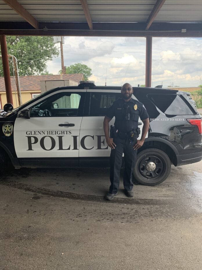 Glenn Heights Police Officer with SUV