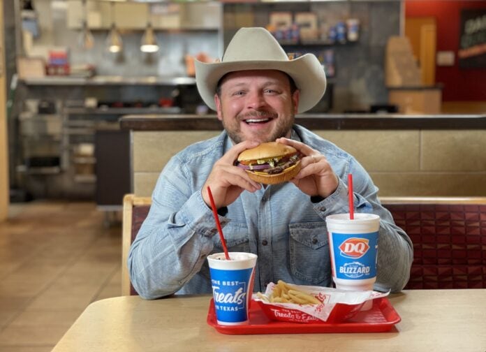 Josh Abbott eating at Dairy Queen